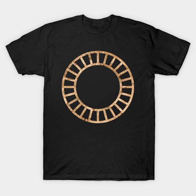 Gold Geometric Glyph Mandala Sigil Rune Sign Seal  -  002 T-Shirt by Holy Rock Design